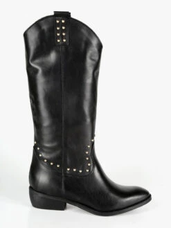 Stivali In Pelle Donna Texani Con Borchie - Nero 8 Stivali In Pelle Donna Texani Con Borchie - Nero -Laura Biagiotti Italia stivali in pelle donna texani con borchie 519248
