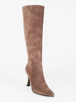 Stivali In Pelle Scamosciata A Punta - Caffè -Laura Biagiotti Italia stivali in pelle scamosciata a punta 592728