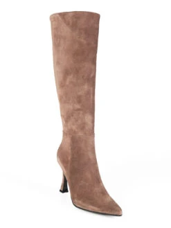 Stivali In Pelle Scamosciata A Punta - Caffè -Laura Biagiotti Italia stivali in pelle scamosciata a punta 596688