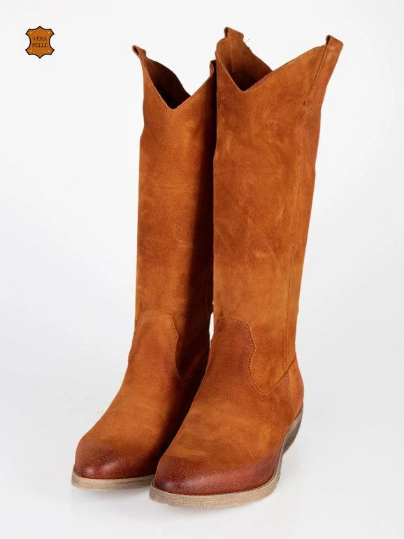 Made In Italy Stivali In Pelle Scamosciata Da Donna 2 Made In Italy Stivali In Pelle Scamosciata Da Donna - immagine 2