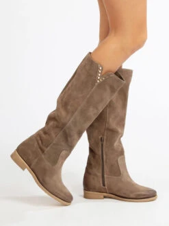 Solada Stivali In Pelle Scamosciata Da Donna