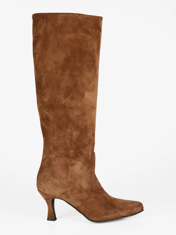 Solada Stivali In Pelle Scamosciata Donna Con Tacco 3 Solada Stivali In Pelle Scamosciata Donna Con Tacco - immagine 3