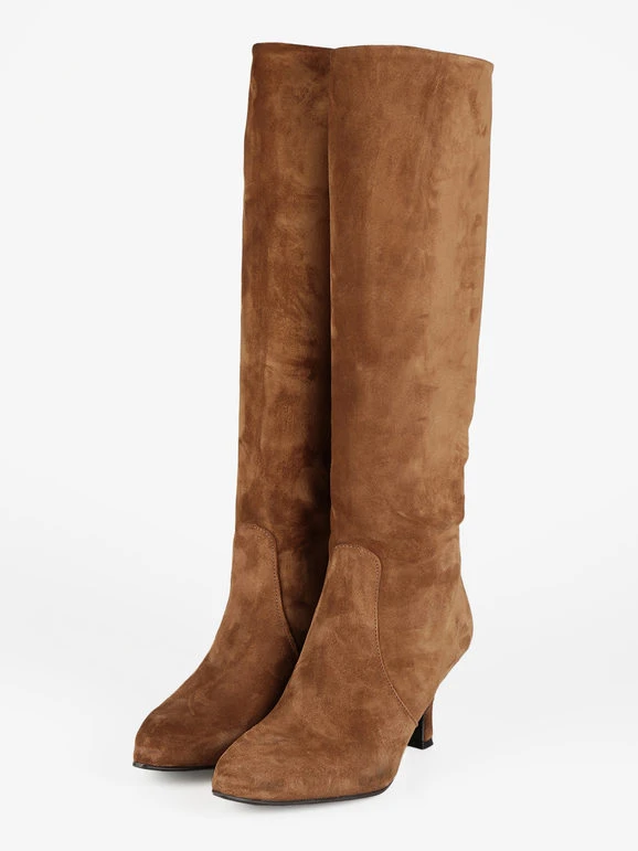 Solada Stivali In Pelle Scamosciata Donna Con Tacco 2 Solada Stivali In Pelle Scamosciata Donna Con Tacco - immagine 2