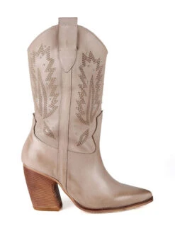 Stivali In Pelle Texani - Taupe -Laura Biagiotti Italia stivali in pelle texani 519377