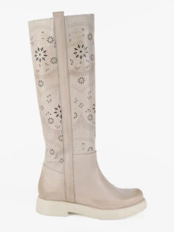 Stivali In Pelle Traforata Donna - Taupe 8 Stivali In Pelle Traforata Donna - Taupe -Laura Biagiotti Italia stivali in pelle traforata donna 602903