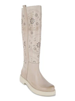 Stivali In Pelle Traforata Donna - Taupe 9 Stivali In Pelle Traforata Donna - Taupe -Laura Biagiotti Italia stivali in pelle traforata donna 602937