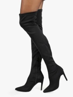 Solada Stivali Neri A Punta Sopra Il Ginocchio