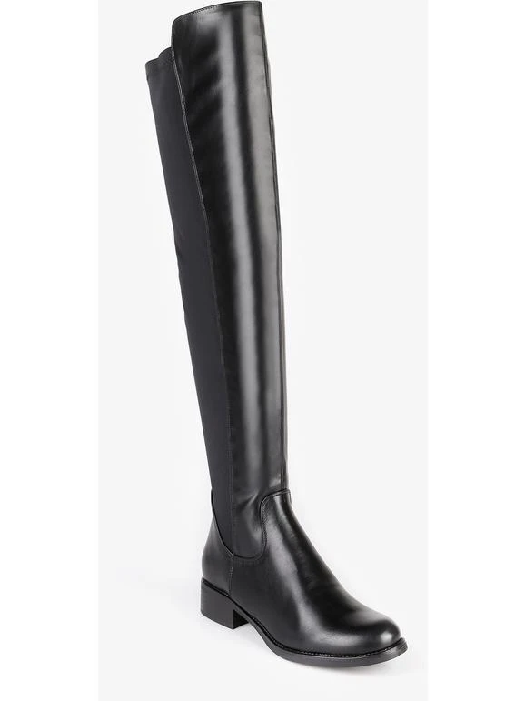 Solada Stivali Neri In Ecopelle E Tessuto 2 Solada Stivali Neri In Ecopelle E Tessuto - immagine 2