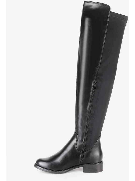 Solada Stivali Neri In Ecopelle E Tessuto 4 Solada Stivali Neri In Ecopelle E Tessuto - immagine 4