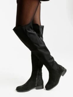 Solada Stivali Neri Scamosciati