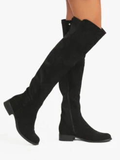 Vestante Stivali Neri Scamosciati