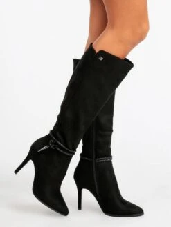 Laura Biagiotti Stivali Scamosciati A Punta Con Tacco A Spillo - Nero