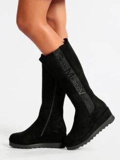 Gian Marco Venturi Stivali Scamosciati Con Zeppa