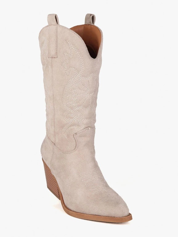 Stivali Texani Da Donna - Beige 2 Stivali Texani Da Donna - Beige - immagine 2