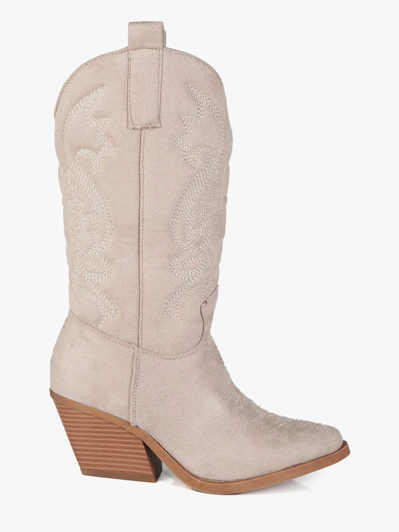 Stivali Texani Da Donna - Beige 4 Stivali Texani Da Donna - Beige - immagine 4