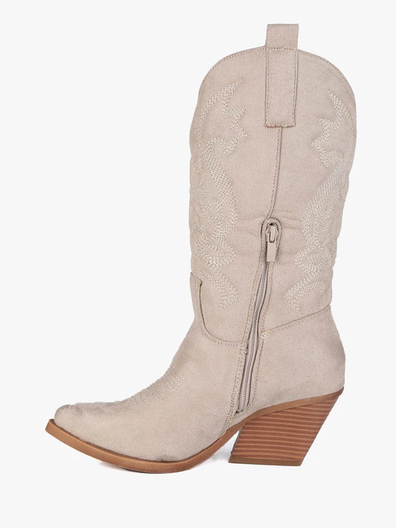 Stivali Texani Da Donna - Beige 5 Stivali Texani Da Donna - Beige - immagine 5