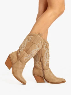Stivali Texani Da Donna - Cammello