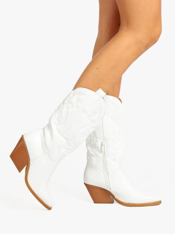 Stivali Texani Da Donna - Bianco 1 Stivali Texani Da Donna - Bianco