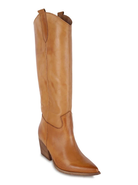 Stivali Texani In Pelle - Cuoio 5 Stivali Texani In Pelle - Cuoio - immagine 5